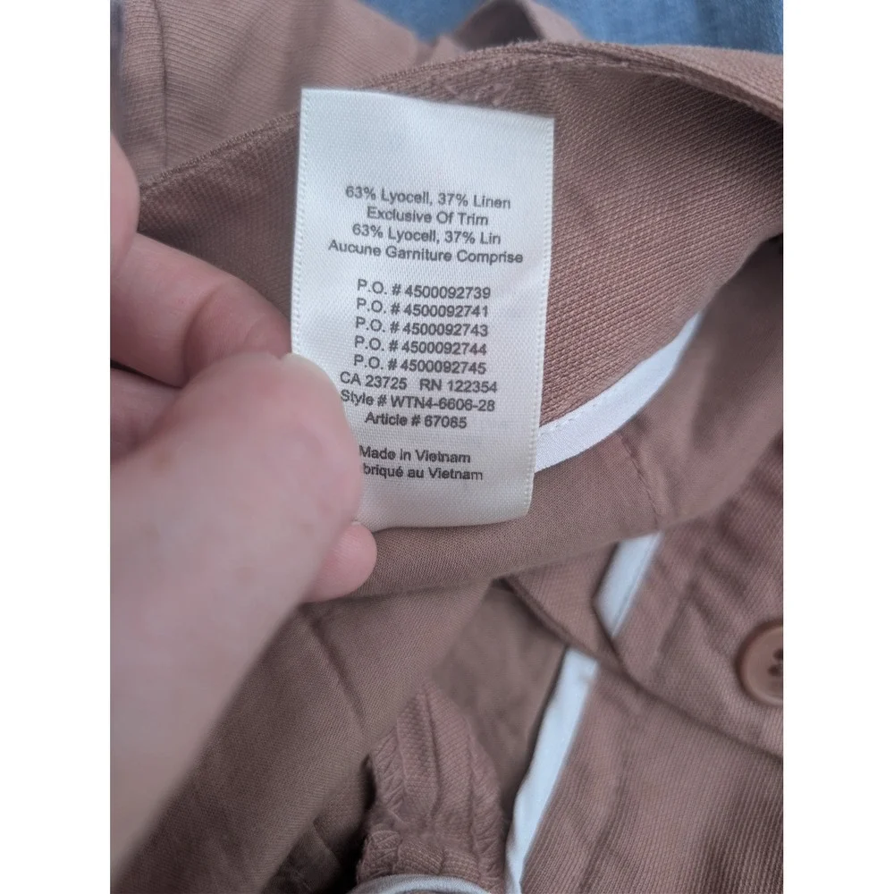 WILFRED Jallade Pants Womens 4 Brown Linen Quiet Luxury Minimalist Officecore